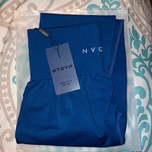 Midnight Blue Solid Seamless NVGTN Leggings